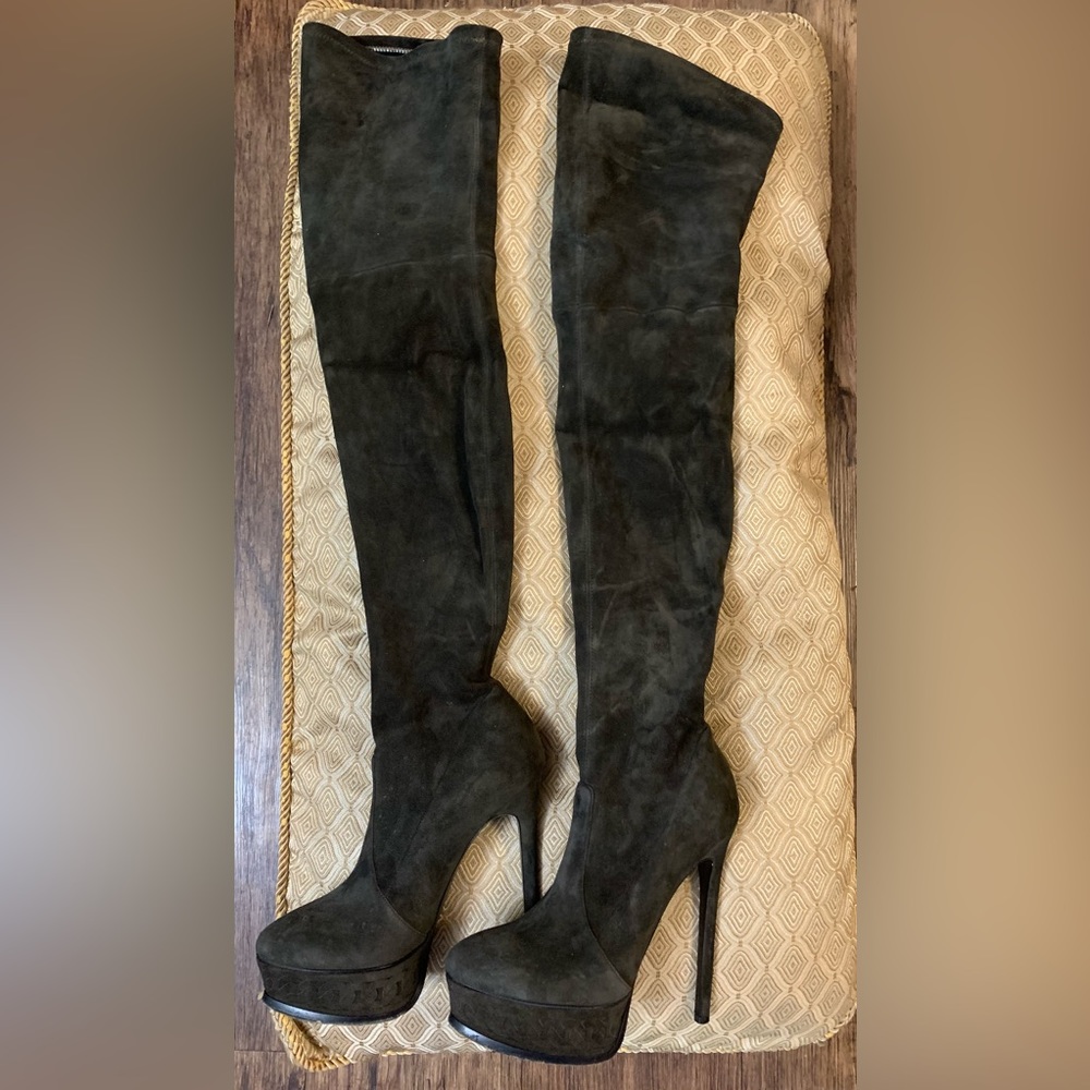 CASADEI Thigh Length Platform Boots. Size 6.5 US